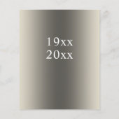 25e Zilveren Bruiloft Jubileum Bloemenuitnodiging (Achterkant)