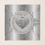 25e Zilveren Bruiloft Jubileum Chiffon Sjaal<br><div class="desc">Voor een vleugje van de romanticus in een klassiek en koninklijk,  zilvergrijs,   embleem,  waarom niet verrukken haar met een chiffon sjaal die uw jubileum markeert dat ze zal aanbidden!</div>