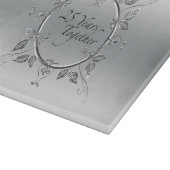 25e zilveren bruiloft Jubileum | Elegant 25 jaar Snijplank (Hoek)