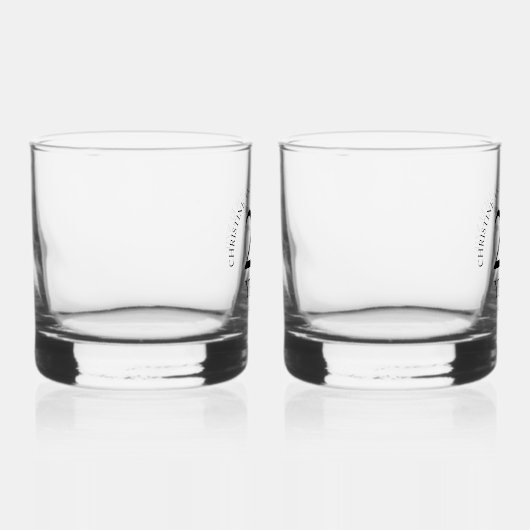 25e zilveren bruiloft Jubileum handtekening Whisky Glas (Rechts)