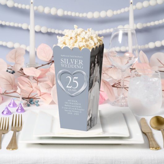 25e zilveren bruiloft jubileum hart bedankdoosjes (Huwelijk)