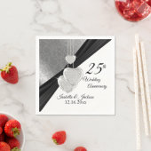  25e Zilveren bruiloft Jubileum ontwerp Servetten (Insitu)