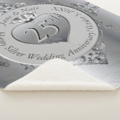 25e zilveren bruiloft Jubileum Sherpa Deken (3/4)