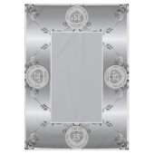 25e Zilveren Bruiloft Jubileum Tafelkleed (Voorkant)