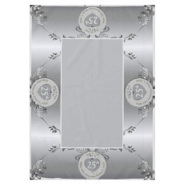 25e Zilveren Bruiloft Jubileum Tafelkleed