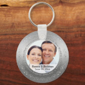 25e zilveren bruiloft met foto sleutelhanger (Voorkant)