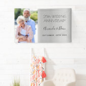 25e zilveren bruiloft speciale foto spandoek (Insitu)