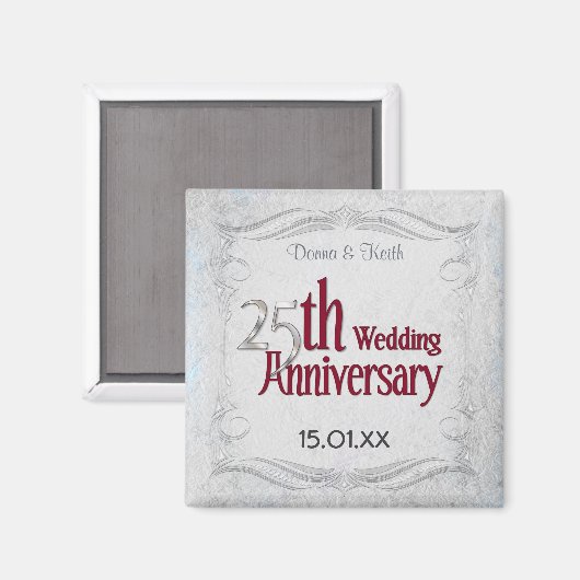 25e Zilveren en Bourgondië-jubileum Magneet (Voorkant / Achterkant)