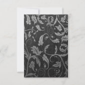 25e Zilveren en Zwarte Damask Jubileum - RSVP (Achterkant)