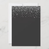 25e zilveren glitter huwelijksjubileum kaart (Achterkant)