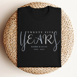 25e zilveren huwelijksjubileum cadeau t-shirt
