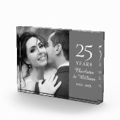 25e zilveren huwelijksjubileum Elegant Fotoblokken (Rechts)