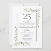 25e Zilveren Huwelijksjubileum Foto Groene Tuintje Kaart (Voorkant)