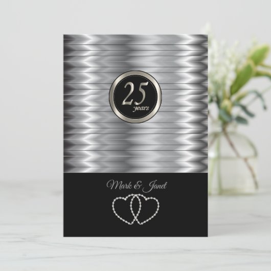 25e Zilveren Huwelijksjubileum - Giraffe 🦒 Patroo Kaart (Staand voorkant)