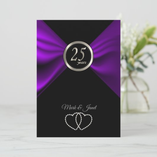 25e Zilveren Huwelijksjubileum - Giraffe Patroon Kaart (Staand voorkant)