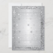 25e zilveren huwelijksjubileum Glitter Elegant Kaart (Achterkant)