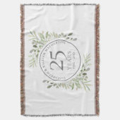 25e zilveren huwelijksjubileum groenvoorziening deken (Voorkant Verticaal)