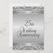 25e zilveren huwelijksjubileum kaart (Voorkant)