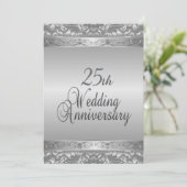 25e zilveren huwelijksjubileum kaart (Staand voorkant)