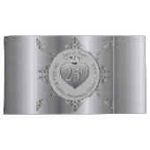 25e zilveren huwelijksjubileum kussensloop (Voorkant-Rechts)