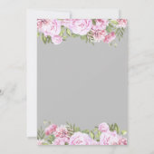 25e Zilveren Huwelijksjubileum Rozen Bloemstuk Kaart (Achterkant)