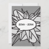 25e zilveren huwelijksjubileum stripboek Pop Art Kaart (Achterkant)