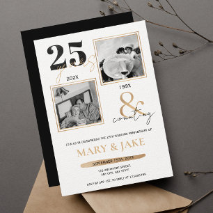 25e Zilveren Huwelijksjubileum Toen & Nu 25 Kaart
