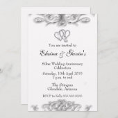 25e Zilveren Huwelijksjubileum Uitnodiging (Voorkant / Achterkant)