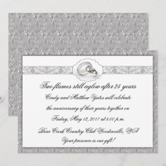 25e zilveren huwelijksjubileum viering kaart