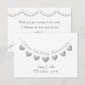 25e zilveren huwelijksjubileum vlaggenlijn bedankt (Voorkant / Achterkant)