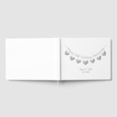 25e zilveren huwelijksjubileum vlaggenlijn ontwerp gastenboek (Volledig)