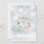 25e zilveren huwelijksjubileum Winter Bloemen Kaart (Achterkant)