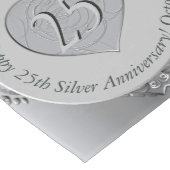 25e zilveren Jubilea sjaal Medium Tafelloper (Hoek)