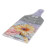 25e zilveren jubileum Bloemen paarse Snijplank (Hoek)