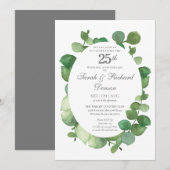 25e zilveren jubileum Eucalyptus Boho groen Kaart (Voorkant / Achterkant)