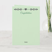 25e Zilveren Jubileum foto groen grijs Kaart (Achterkant)