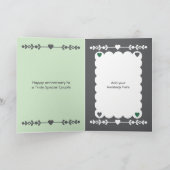 25e Zilveren Jubileum foto groen grijs Kaart (Binnen)