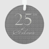 25e zilveren Jubileum met kerstmis Ornament (achterkant)