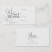 25e zilveren Jubileum met witte rozen Plaatskaartje (Voorkant / Achterkant)