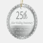 25e Zilveren Jubileum ontwerp Keramisch Ornament (Links)