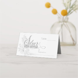 25e zilveren Jubileum partij met witte rozen Plaatskaartje