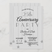 25e Zilveren Jubileum Uitnodiging Feestje (Voorkant / Achterkant)