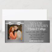25e zilveren jubileumfeest uitnodiging foto (Voorkant / Achterkant)