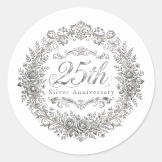 25e Zilveren Sticker