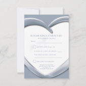 25e zilveren trouwdag hart antwoord kaart (Achterkant)