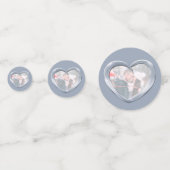 25e zilveren trouwdag hart en foto confetti (Voorkanten)