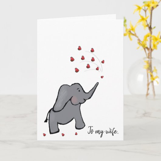 25e zilveren trouwdag met olifantenkaart kaart (Gele Bloem)