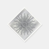 25e Zilveren Trouwen Jubileum Servet (Hoek)