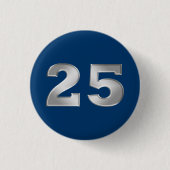 25e ZilverJubileum Buttonnen Ronde Button 3,2 Cm (Voorkant)
