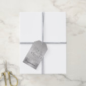 25e zilverJubileum Cadeaulabel (Met Touw)